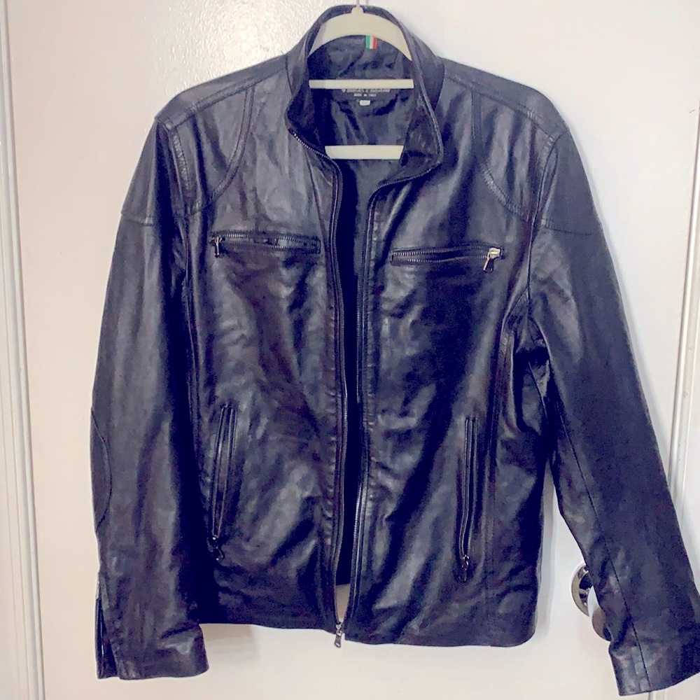 Italian leather bomber